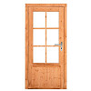 JWOODS Red Wood Enkele 6-ruits deur incl. beslag 100x205 cm, Linksdraaiend