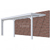 Veranda Classic 600, 612 x 310 cm., vuren, dakplaten helder, lichtgrijs gespoten