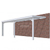 Veranda Classic 700, 712 x 310 cm., vuren, dakplaten opaal, lichtgrijs gespoten