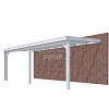 Veranda Classic 700, 712 x 360 cm., vuren, dakplaten helder, lichtgrijs gespoten