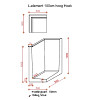 L-Hoekelement 50x50x100 cm (L x Voet x H) Antraciet