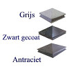 paalm. met sierrand 50x50 zwart beton