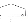 muurafdekb 15x100 zwart beton