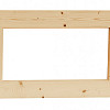 Vuren vast raam met helder glas, 71,2 x 43,8 cm., onbehandeld