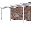 Veranda Classic 600, 612 x 310 cm., vuren, dakplaten opaal, lichtgrijs gespoten