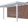 Veranda Classic 700, 712 x 410 cm., vuren, dakplaten opaal, lichtgrijs gespoten