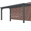 Veranda Classic 600, 612 x 310 cm., vuren, dakplaten helder, lichtgrijs gespoten