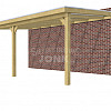 Veranda Classic 700, 712 x 410 cm., vuren, dakplaten helder, groen geïmpregneerd