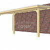 Veranda Classic 700, 712 x 310 cm., vuren, dakplaten helder, onbehandeld