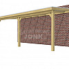 Veranda Classic 700, 712 x 310 cm., vuren, dakplaten helder, groen geïmpregneerd