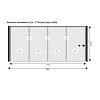 Glazen Schuifwand 377(B)x224(H) cm tbv voorzijde Buitenverblijf 700x300/370 cm met berging 300 cm