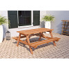 Picknicktafel Economy onbehandeld, geschaafd hardhout 160x150x75 cm