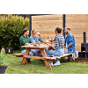 Picknicktafel Economy onbehandeld, geschaafd hardhout 160x150x75 cm