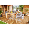 Stoel Granada incl. kussen onbehandeld teak 60x50x81 cm