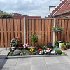 Hardhouten Privacy Tuinscherm 17-planks Recht Verticaal 180x180 cm (tbv Betonsysteem)