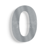 (Plak)huisnummer 0 roestvrij staal 15 cm