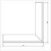 Cortenstaal keerwand buitenhoek 100x100x50 cm