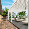 Shuttershade Aluminium Pergola 360x720x255cm White RAL 9016 Vrijstaand