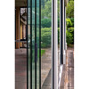 Glazen schuifwandset compleet 4-sporig zwart - inbouwhoogte 238-242 cm deurbreedte 98 cm/max 386 cm