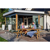Glazen schuifwandset compleet 6-sporig zwart - inbouwhoogte 223-227 cm deurbreedte 82 cm/max 482 cm