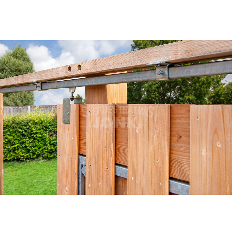 Schuifdeur incl. rail, geschaafd onbehandeld Red Class hout 130x195 cm