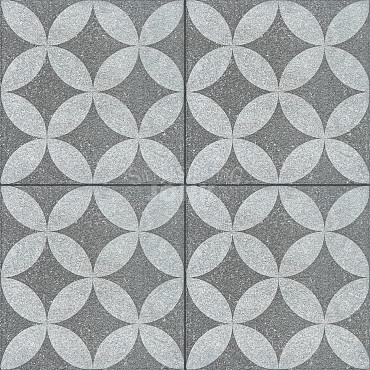 Restpartij Zwanenburg: ca. 4m2 GeoProArte Design 60x60x4 cm Belgian Blue Dark Grey Flower