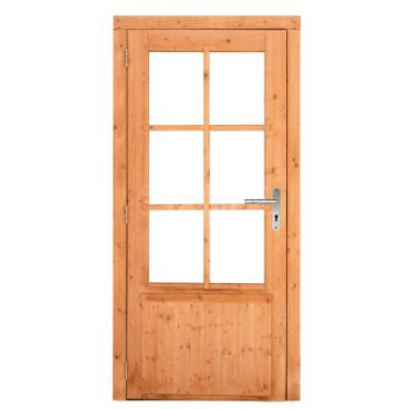 JWOODS Red Wood Enkele 6-ruits deur incl. beslag 100x205 cm, Linksdraaiend