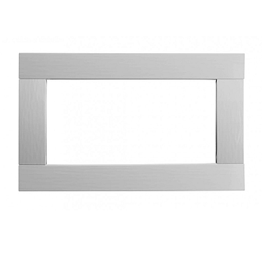 Vuren vast raam met helder glas, 71,2 x 43,8 cm., lichtgrijs gespoten