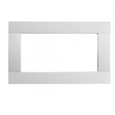 Vuren vast raam met helder glas, 71,2 x 43,8 cm., wit gespoten