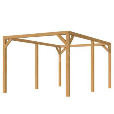 JWOODS DHZ Pergola XL 600x300 cm, Fijnbezaagd