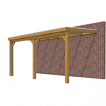 Veranda Classic 500, 512 x 310 cm., douglas, dakplaten opaal, groen geïmpregneerd