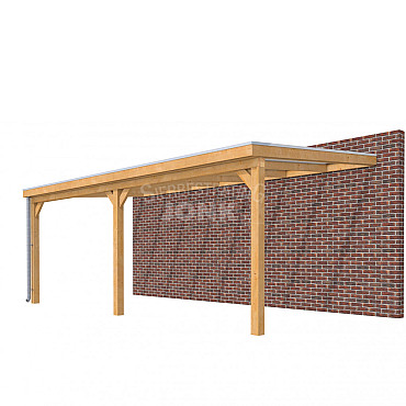 Veranda Classic 700, 712 x 360 cm., douglas, dakplaten helder, onbehandeld