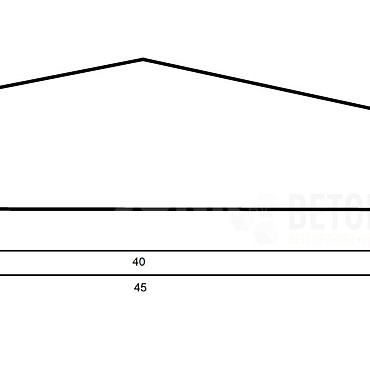 muurafdekb 45x100 zwart gecoat