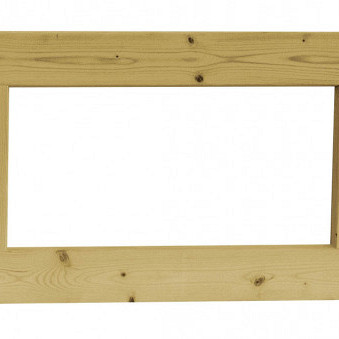 Vuren vast raam met helder glas, 71,2 x 43,8 cm., groen geïmpregneerd