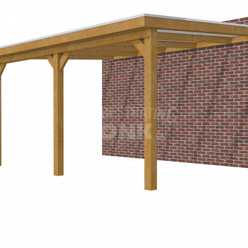 Veranda Classic 500, 512 x 410 cm., douglas, dakplaten opaal, groen geïmpregneerd