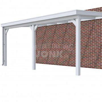 Veranda Classic 600, 612 x 310 cm., vuren, dakplaten opaal, lichtgrijs gespoten