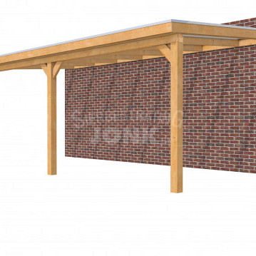 Veranda Classic 700, 712 x 360 cm., douglas, dakplaten helder, kleurloos geïmpregneerd