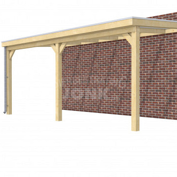 Veranda Classic 600, 612 x 310 cm., vuren, dakplaten helder, antraciet gespoten