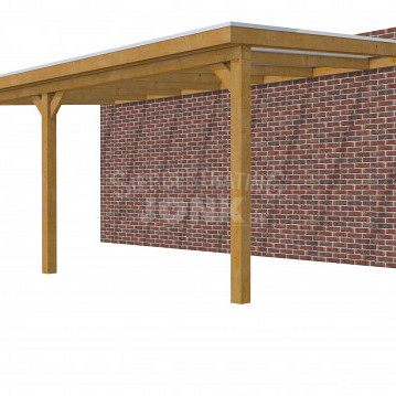 Veranda Classic 700, 712 x 410 cm., douglas, dakplaten helder, groen geïmpregneerd