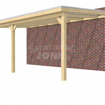 Veranda Classic 700, 712 x 410 cm., vuren, dakplaten helder, onbehandeld