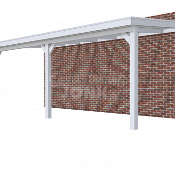 Veranda Classic 700, 712 x 310 cm., vuren, dakplaten opaal, lichtgrijs gespoten