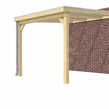 Veranda Classic 300, 312 x 410 cm., vuren, dakplaten opaal, onbehandeld