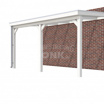 Veranda Classic 500, 512 x 310 cm., vuren, dakplaten opaal, wit gespoten