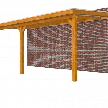 Veranda Classic 700, 712 x 360 cm., douglas, dakplaten helder, transparant gespoten