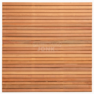 Rhombus scherm Wichmond geschaafd onbehandeld bangkiraihout 26-planks 180x180 cm