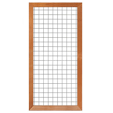 Gaaselement 90x180 cm met kader 4,4x6,8 cm onbehandeld hardhout