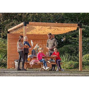 Picknicktafel Economy onbehandeld, geschaafd hardhout 160x150x75 cm