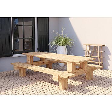 Picknicktafel Boss onbehandeld geschaafd Douglas 250x180x75 cm