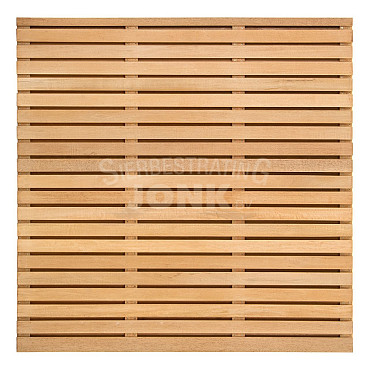 Tuinscherm Prinsenbeek geschaafd onbehandeld bangkiraihout 40-planks 180x180 cm