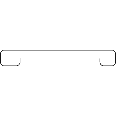 Afdekregel hardhout 183x8,5x1,2 cm